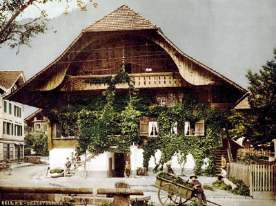 Chalet bernois, en 1900, par Photoglob N°0000006618