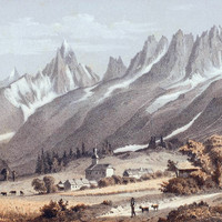 Aiguilles de Chamonix vues des Ouches par Adrien Cuvillier