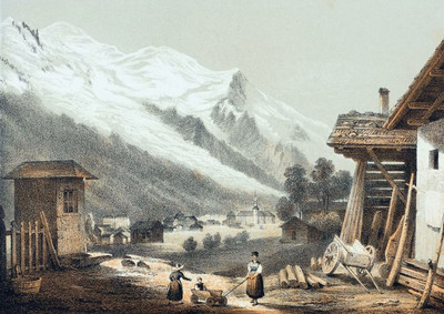 Mont Blanc, Glacier des Bossons, par Adrien Cuvillier