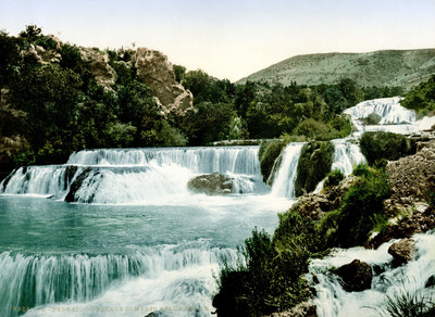 Krka, les cascades, en 1900, par photoglob N°0000009924