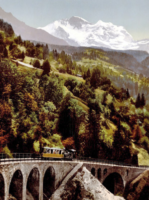 Jungfrau, montée à Wengen, en 1900 par Photoglob N°000000xxxx