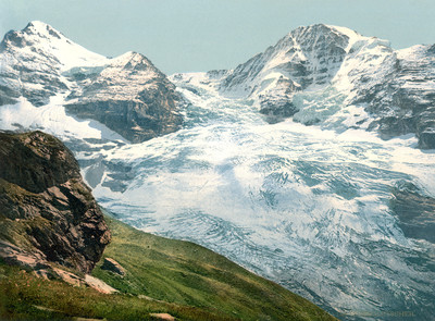 Mönch, Eigergletscher, en 1900, par Photoglob N°0000017053