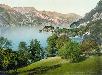 Lac de Brienz, Isetwald, en 1900, par Photoglob N°0000017096