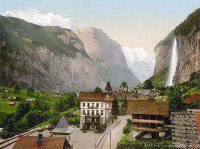 Lauterbrunnen, en 1900, par Photoglob N°0000008192