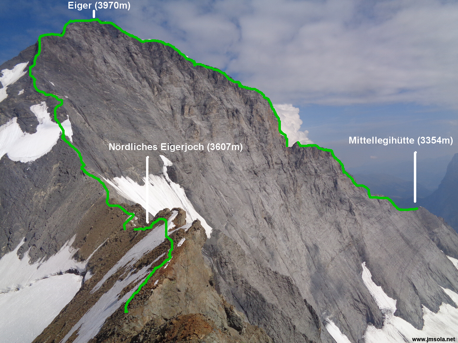 Eiger : ArÃªte Mittellegi - Camptocamp.org