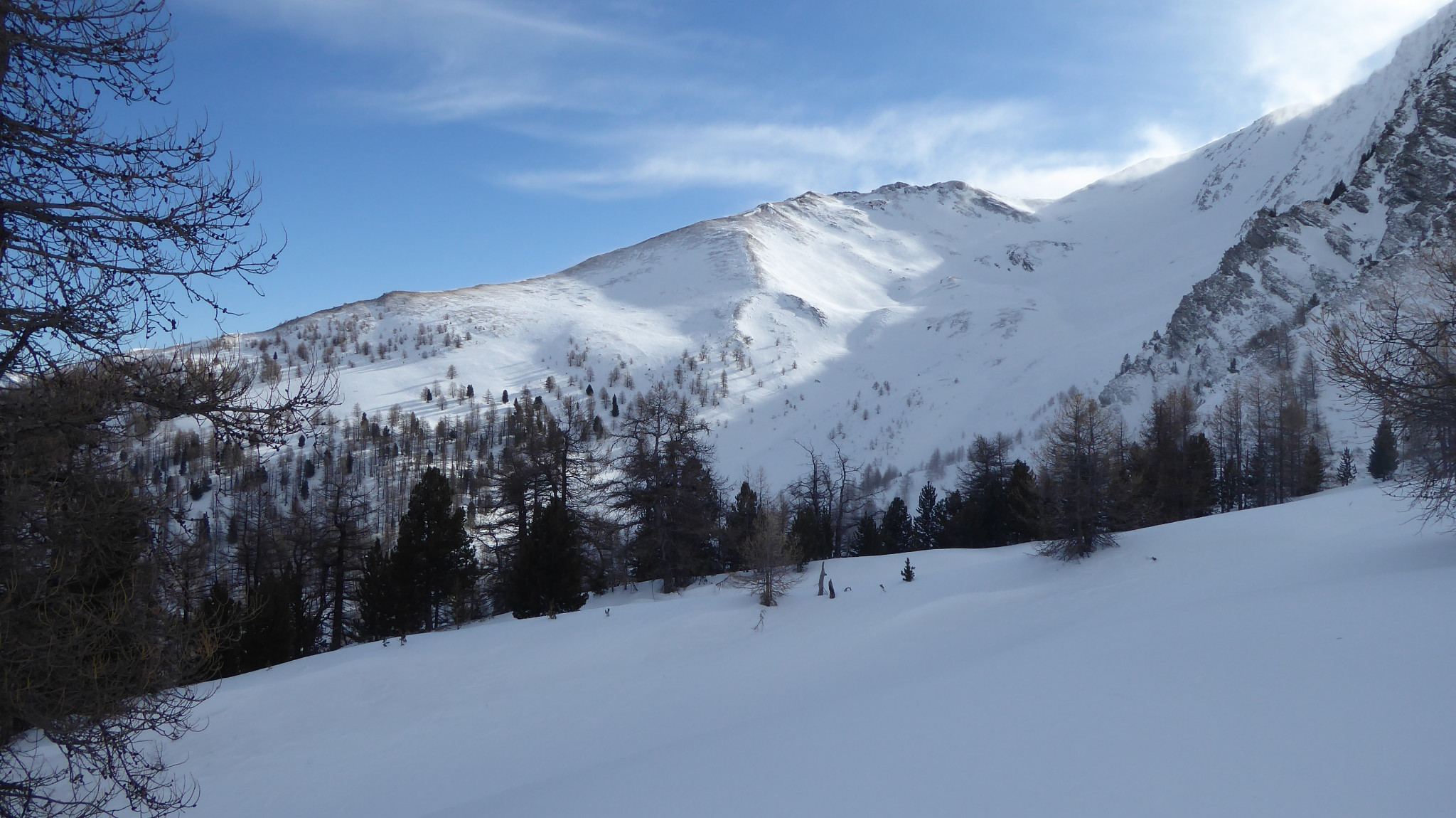 Col de la Lauze Versant N depuis Abriès Col de la Lauze Versant N depuis Abriès